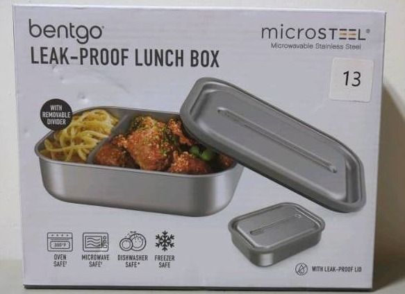 lot 13 image: Bentgo Microsteel Leakproof Lunch Bento Box