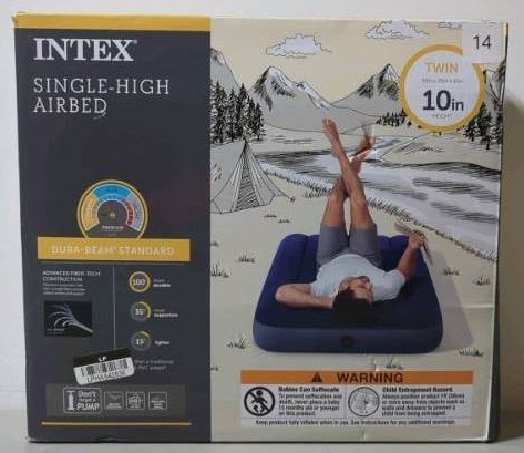 lot 14 image: Intex Durabeam 10 Twin Size Air Mattress