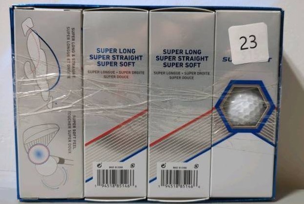 lot 23 image: Callaway Supersoft Splatter Golf Balls - Blue Rubber Core, Ionomer Shell, 12 Pack