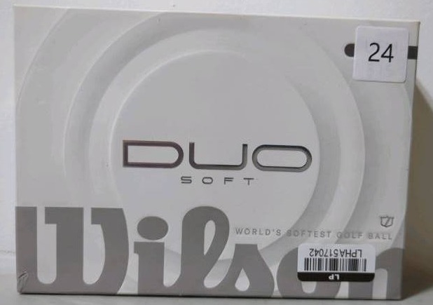 lot 24 image: Wilson Duo Soft 12pc Golf Balls - White Practice Sports Equipment