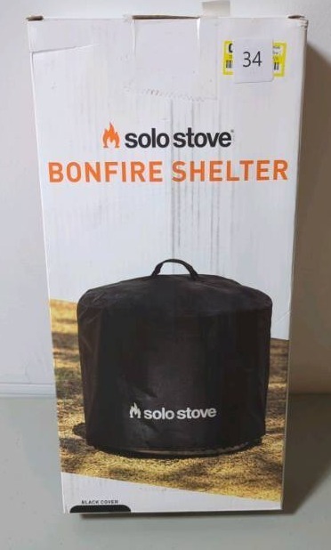 lot 34 image: Solo Stove Bonfire Shelter - Weather-Resistant Round Cover for Solo Stove Bonfire Fire Pit and Accessories