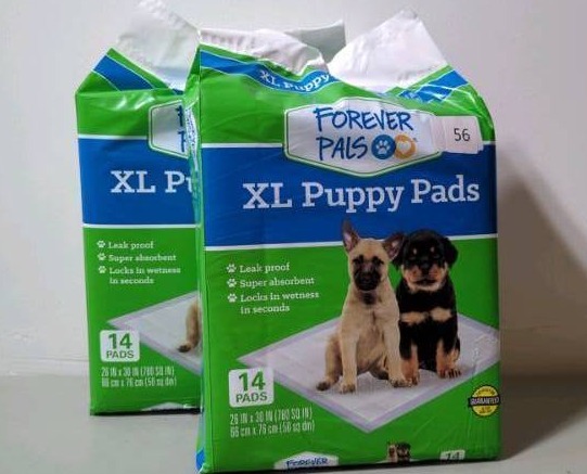 lot 56 image: Forever Pals X-Large Puppy Pads, 14 ct (set of 2)