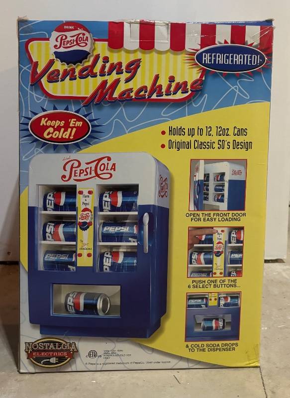LLBR - Pepsi-Cola Vending Machine Style Mini Refrigerator Model