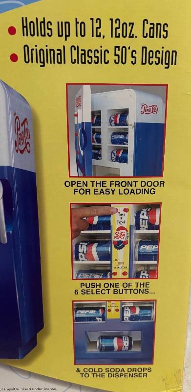 LLBR - Pepsi-Cola Vending Machine Style Mini Refrigerator Model