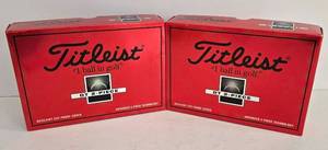 lot 121KK image: LR - 2 Boxes Titleist DT 2-Piece Golf Balls Unopened
