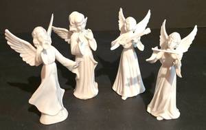 lot 499K image: LL-S - Set of 4 Dresden Porcelain Angel Figurines