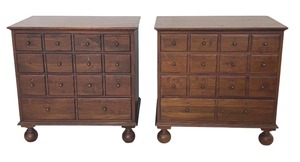 lot 6R image: MB - Pair of Lexington Bob Timberlake Bedside Chests with Multi-Drawer Design
