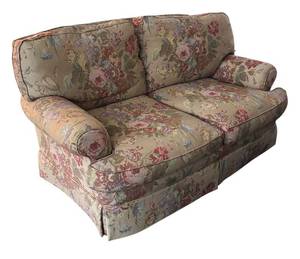 lot 18B image: LR - Ralph Lauren Floral Upholstered Loveseat  Sofa  Couch