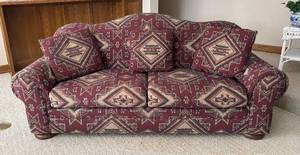 lot 19B image: LL  - Southern Furniture Company Patterned Sofa  Couch