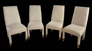 lot 19R image: DR - Set of 4 Contemporary Upholstered Dining Chairs