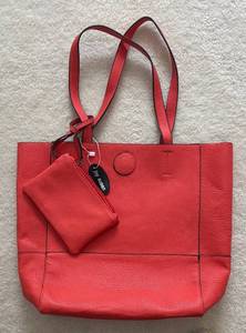 lot 23R image: MB - Joy Susan Red Handbag with Matching Pouch