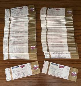 lot 27R image: MB - Collection of Vintage Minnesota Twins Baseball Tickets