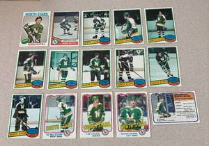 lot 35X image: MB - Minnesota North Stars Vintage Hockey Card Collection by Topps and O-Pee-Chee