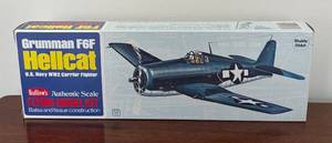 lot 61R image: MB - Guillows Grumman F6F Hellcat WW2 Carrier Fighter Flying Model Kit