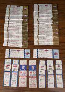 lot 108R image: MB - Large Collection of Minnesota Twins Baseball Tickets