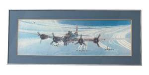 lot 151R image: MB - Fortresses Under Fire Print by Keith Ferris