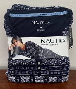 lot 156R image: MB - New Nautica 2-Piece Womens Sleepwear Set Size Medium