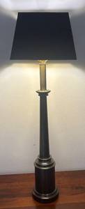 lot 161R image: MB - Vintage Tall Table Lamp with Black Shade