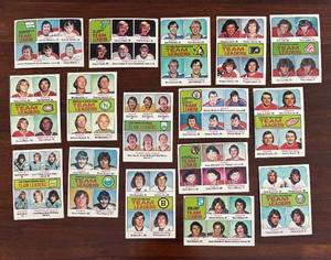 lot 192R image: MB - 1974-75 O-Pee-Chee NHL Team Leaders Hockey Card Collection