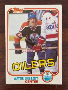 lot 197R image: MB - 1981 Topps Wayne Gretzky Oilers Trading Card #16