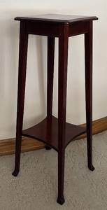 lot 232R image: LL  - Wood Plant Stand with Lower Shelf
