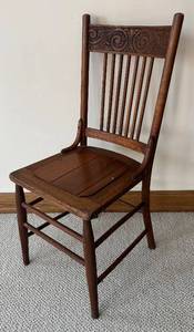 lot 278R image: LL  - Vintage Wooden Pressed Back Chair