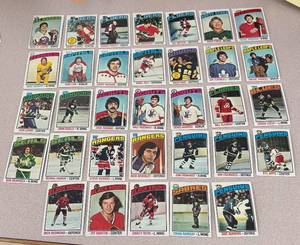 lot 299R image: MB - Collection of Vintage Hockey Sports Cards Assorted NHL Teams