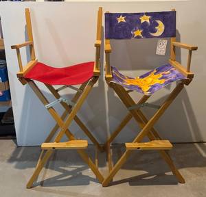 lot 310R image: TR - Pair of Directors Chairs with Wood Frames