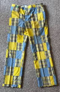 lot 348R image: LLBR - Vintage Bleeding Madras Patchwork Pants