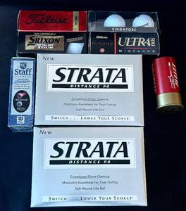 lot 99C image: K - Mixed Lot of Golf Balls Including Strata, Titleist, Srixon, Ultra, Staff, Singapore and Bullet