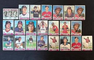 lot 251C image: DR - Vintage 1979 Topps Cleveland Indians Baseball Card Lot (20 Cards)