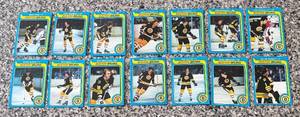 lot 387R image: K - Set of Vintage Boston Bruins Hockey Sports Cards