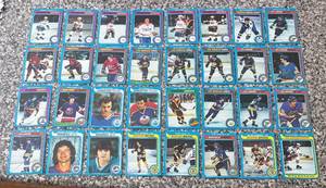 lot 411R image: K - Collection of Vintage Hockey Sports Cards Assorted Teams