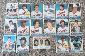 lot 417R image: K - 1979 Topps Minnesota Twins Baseball Card Lot