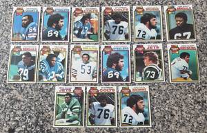 lot 422R image: K - Lot of Vintage Defensive Football Trading Cards