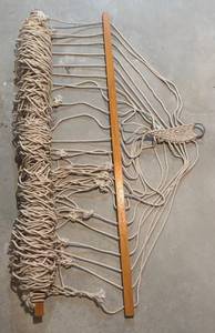 lot 437R image: LLBR - Pawleys Island The Original Rope Hammock with Wooden Spreader Bars