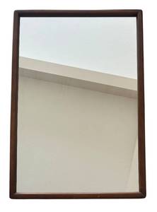 lot 451R image: LLBR - Vintage Rectangular Wall Mirror with Wooden Frame