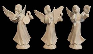lot 458R image: LLBR - Set of 3 Dresden Porcelain Angel Figurines
