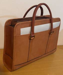 lot 460R image: LLS - New Vintage Hartmann Leather Briefcase with Strap