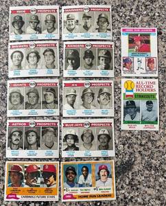 lot 542R image: DR - Collection of 1979 Vintage Baseball Prospect and Record Holder Cards