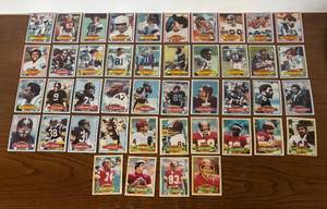 lot 590R image: DR - Collection of Vintage Football Sports Cards Assorted Teams and Players