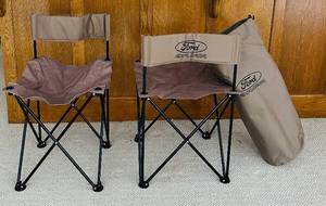 lot 597C image: LL - Set of 2 Ford Explorer Folding Camp Chairs with Carrying Bag