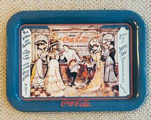 lot 614C image: LL - Coca-Cola Soda Fountain Metal Serving Tray