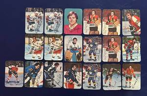 lot 619C image: DR - Collection of Vintage Hockey Trading Cards with Player Signatures