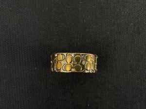 lot 21 image: Coach Gold Ring Size 7