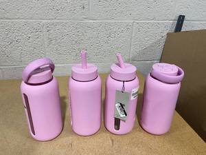 lot 197 image: LOT OF 4 Bink Water Bottles Pink