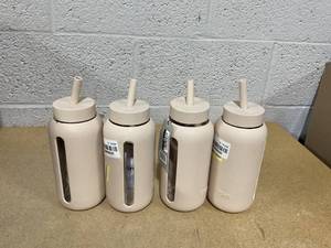 lot 199 image: LOT OF 4 Bink Water Bottles Beige