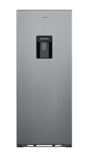 lot 37 image: Galanz 6.5 Cu ft One Door Refrigerator, with Water Dispenser, Stainless Steel Look, Estar, (Transit Damage)