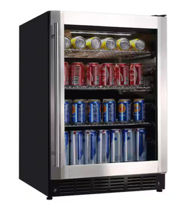 lot 58 image: Vissani 23.4 in. 50 Bottle, 154 Can, Wine and Beverage Cooler with Stainless Steel Door (Transit Damage)