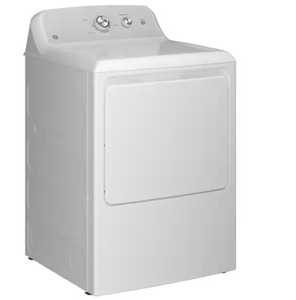 lot 59 image: GE 7.2 cu. ft. vented Gas Dryer in White with Auto Dry and 120ft Venting (Minor Trasnti Damage)